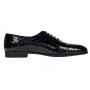 Pantofi eleganti pentru barbati, piele naturala croco, Negru - GKR70N
